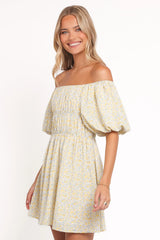 Tori Off Shoulder Mini Dress - Floral