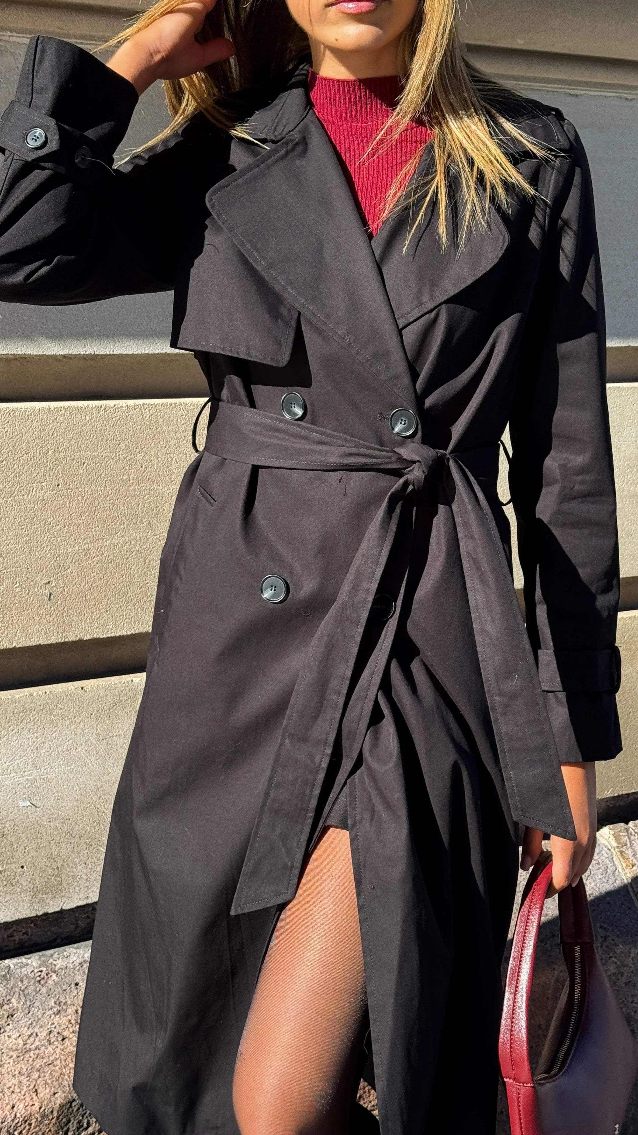 Byron Trench Coat - Black