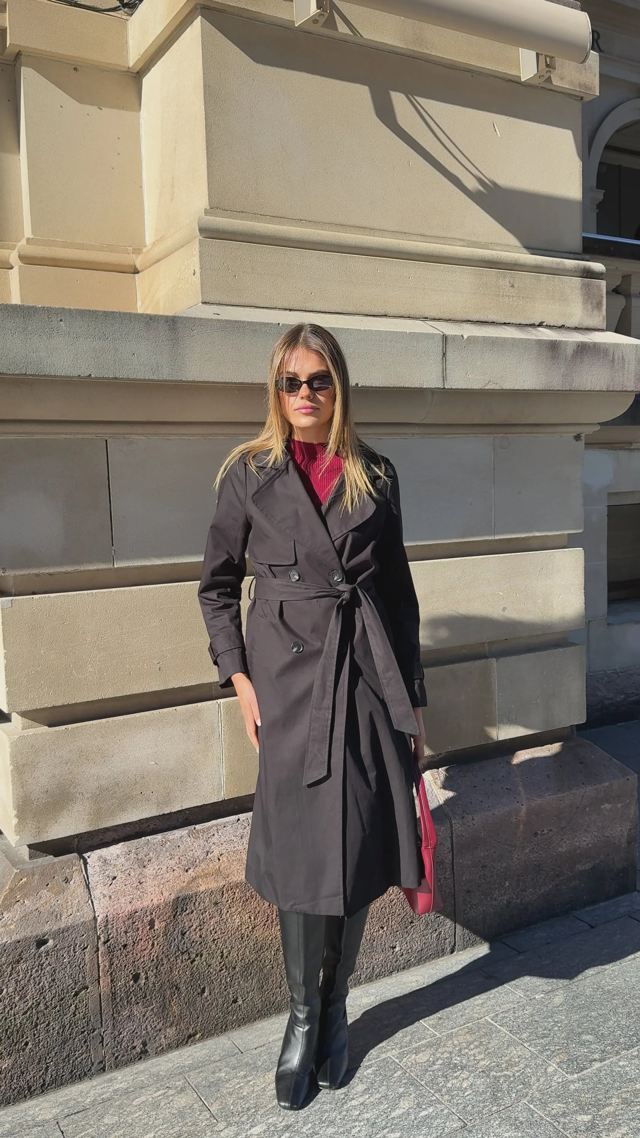 Byron Trench Coat - Black