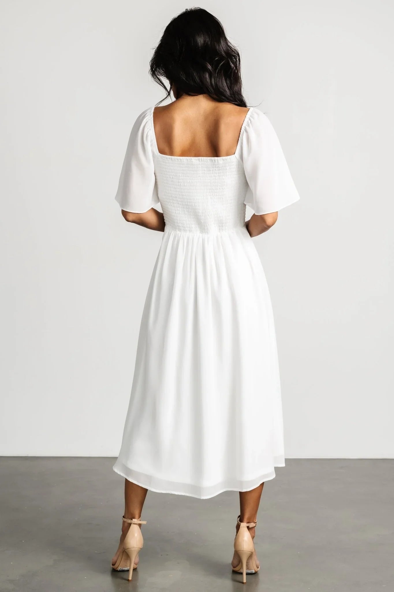 Colette Sweetheart Midi Dress | White