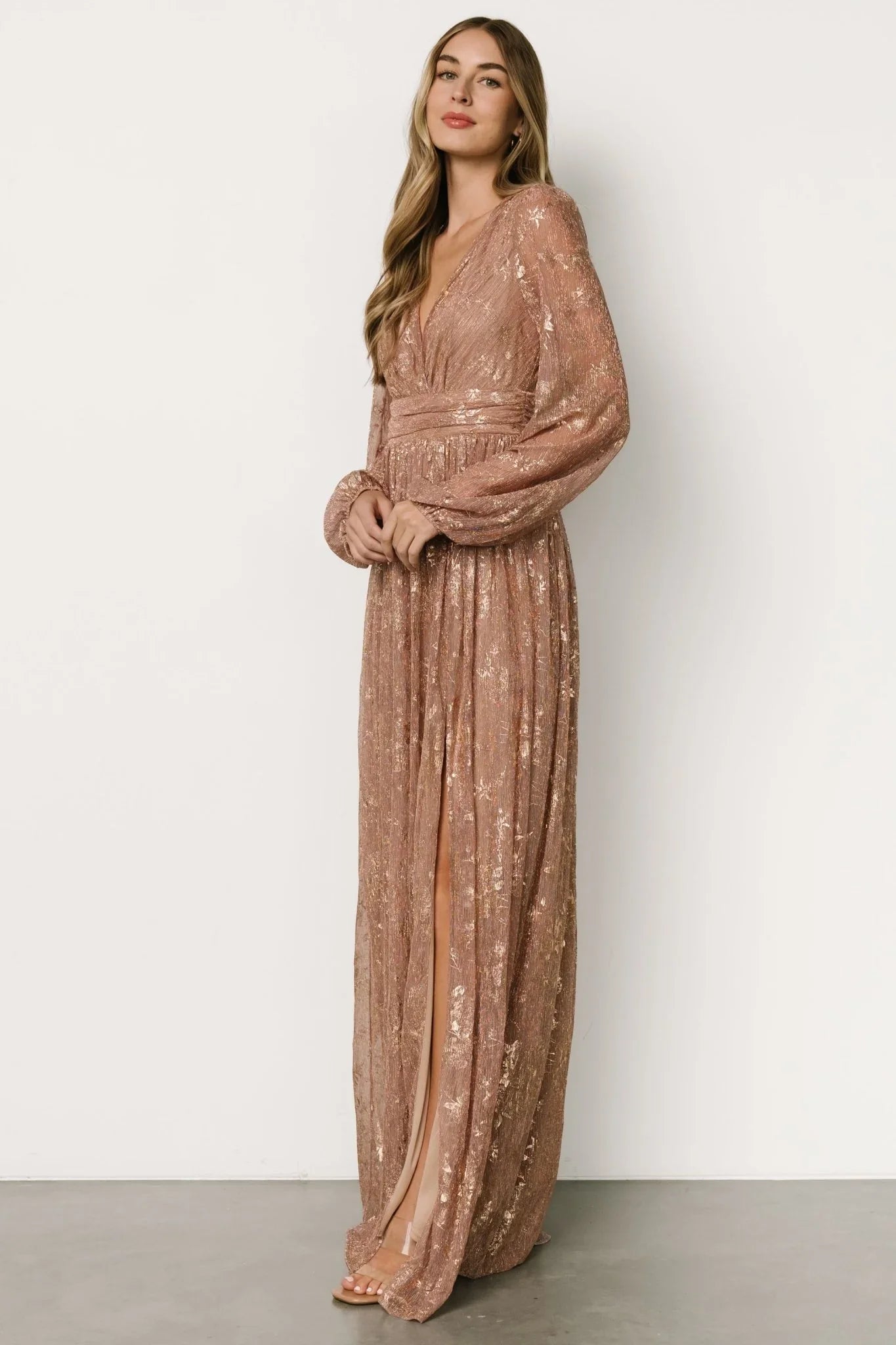 Charlene Maxi Dress | Rose Gold