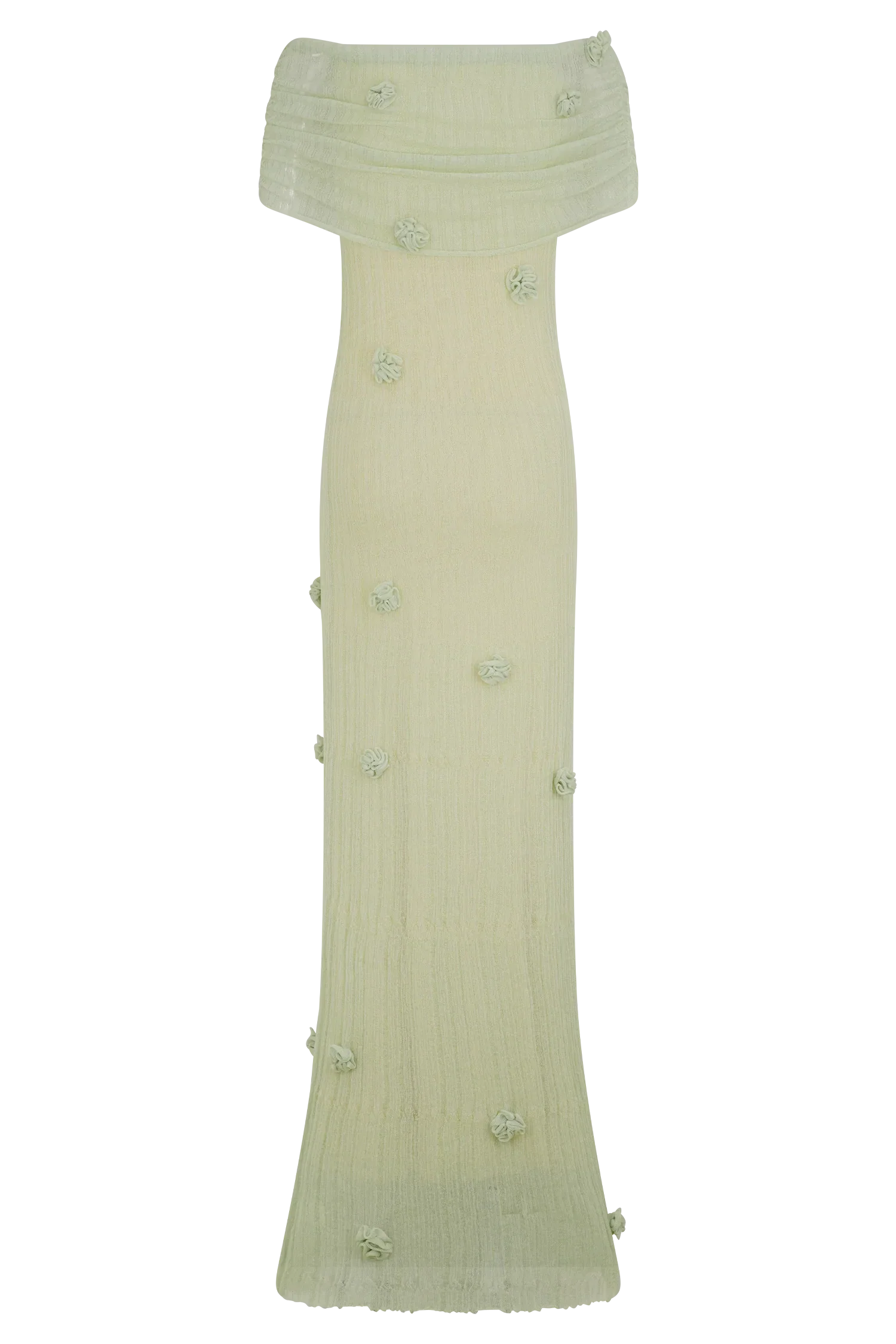 Brynn Orchid Knit Maxi Dress - Pastel Green