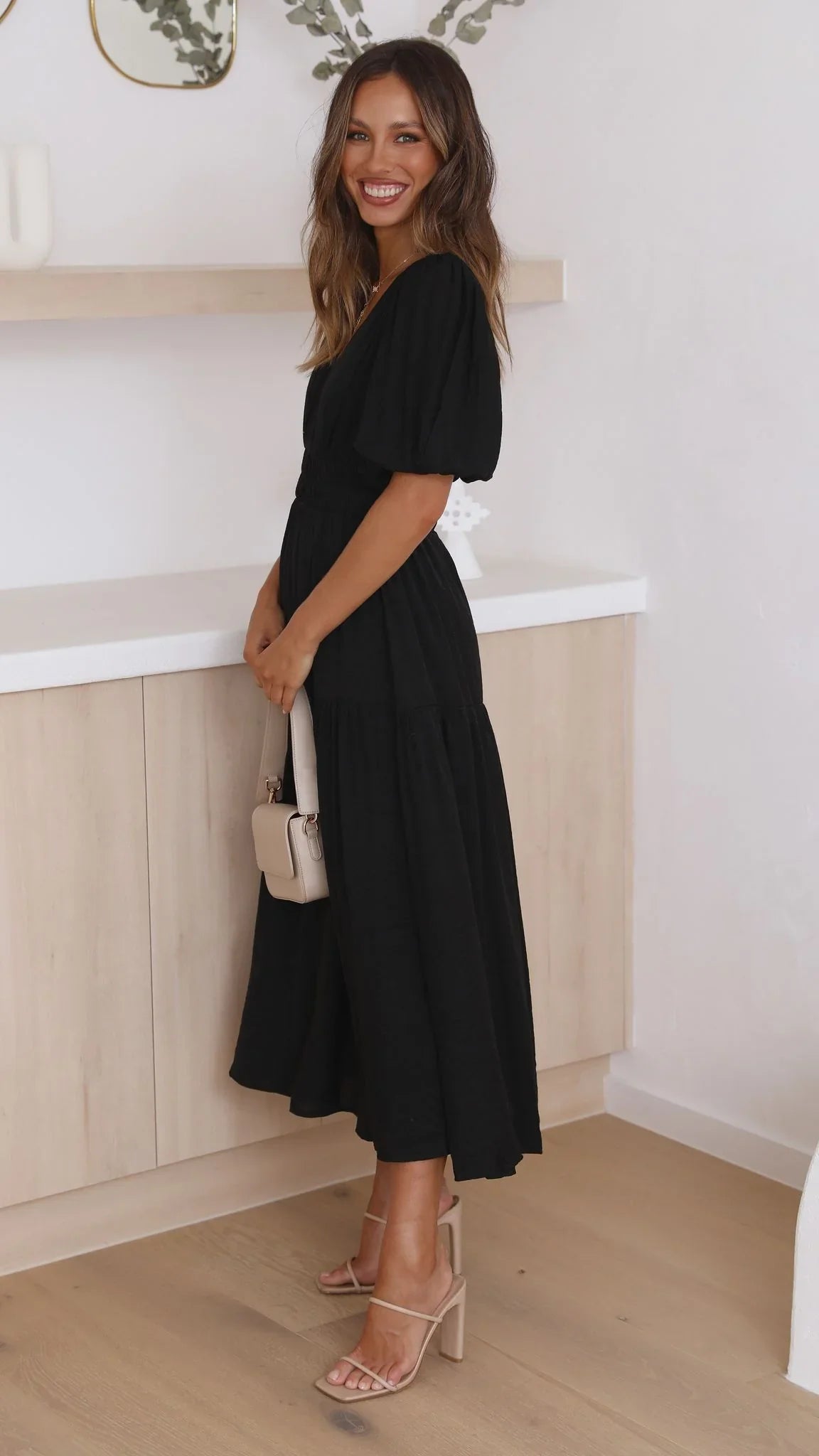 Erin Midi Dress - Black