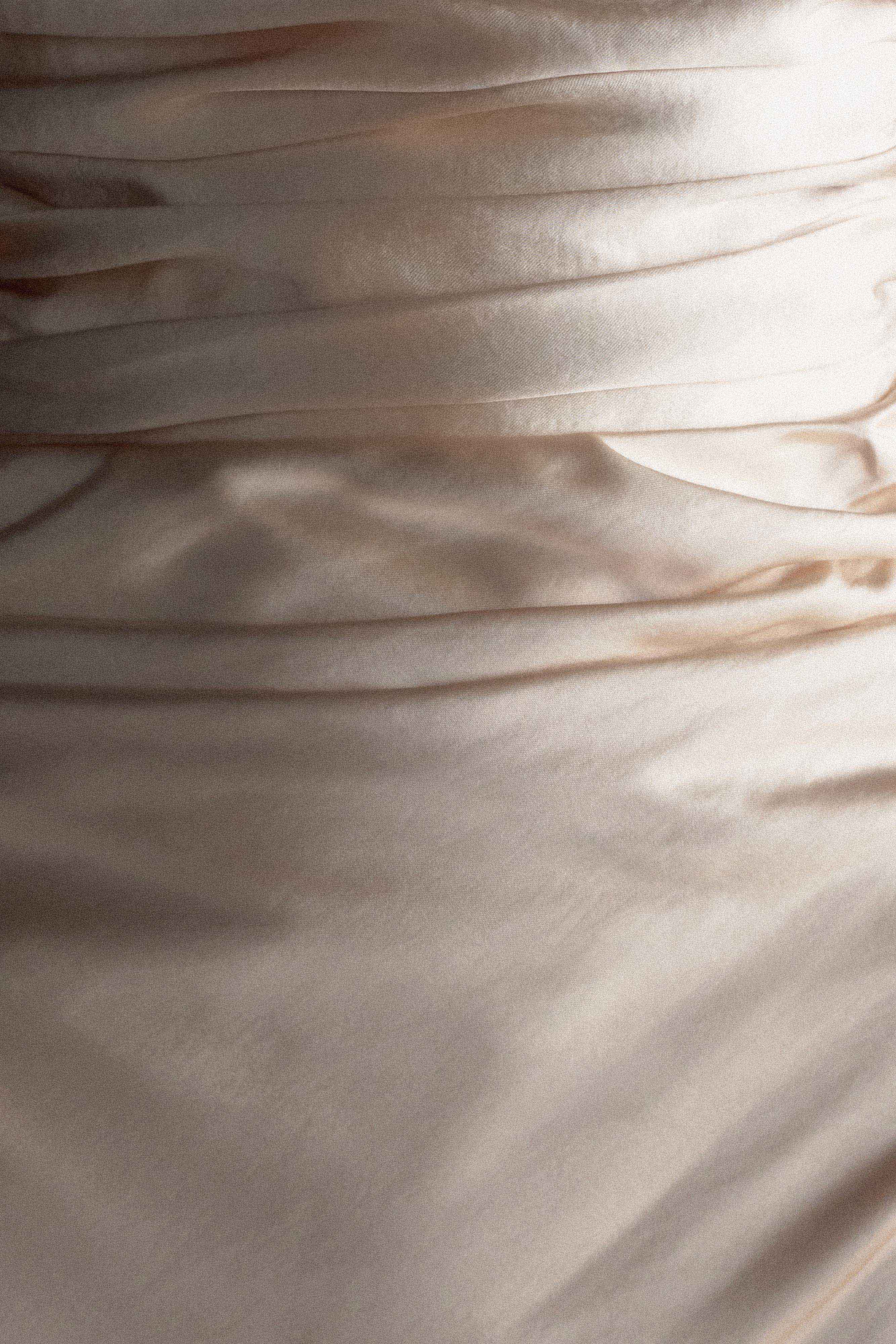 Cedar Strapless Satin Maxi Dress - Blush Gold