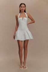 Calipso Halter Mini Dress - White