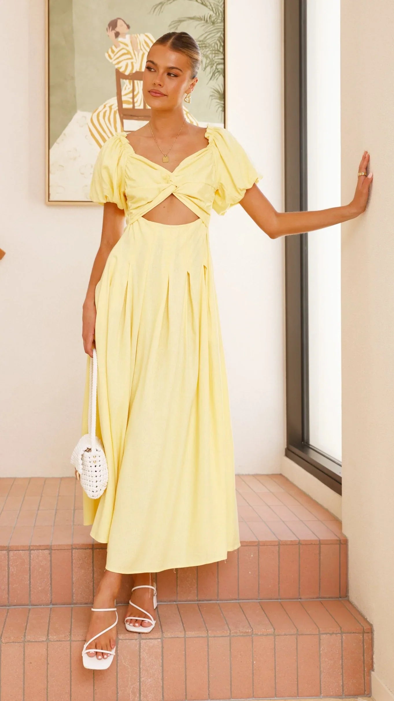 Christina Maxi Dress - Lemon