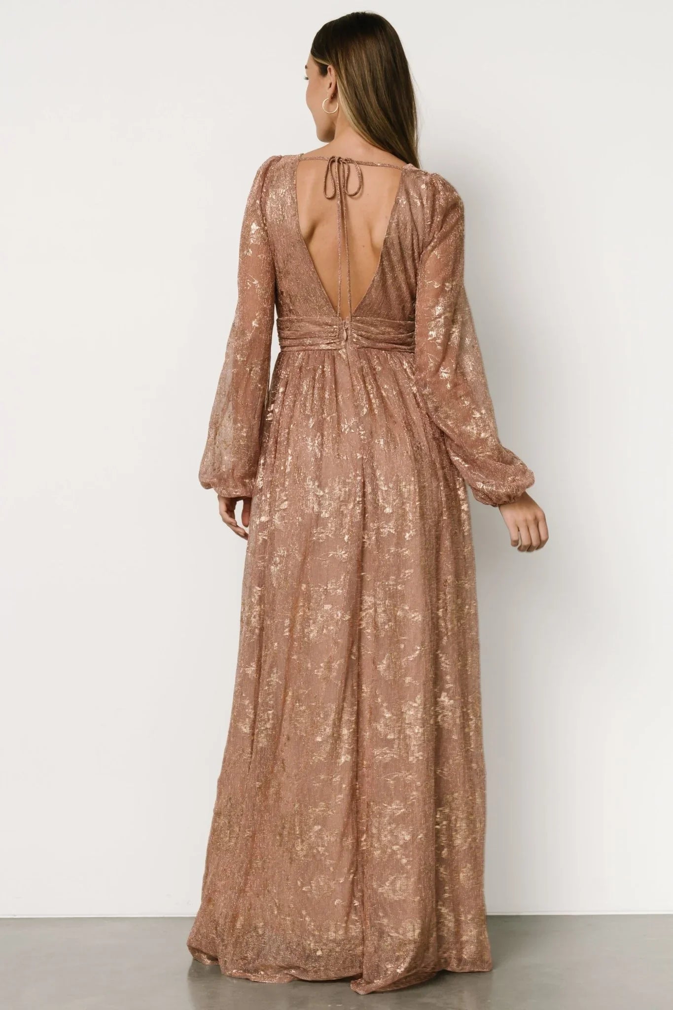 Charlene Maxi Dress | Rose Gold