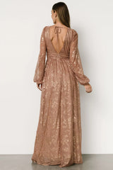 Charlene Maxi Dress | Rose Gold