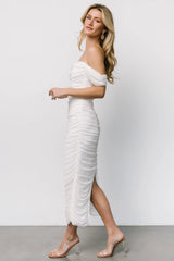 Alessandra Mesh Midi Dress | Off White