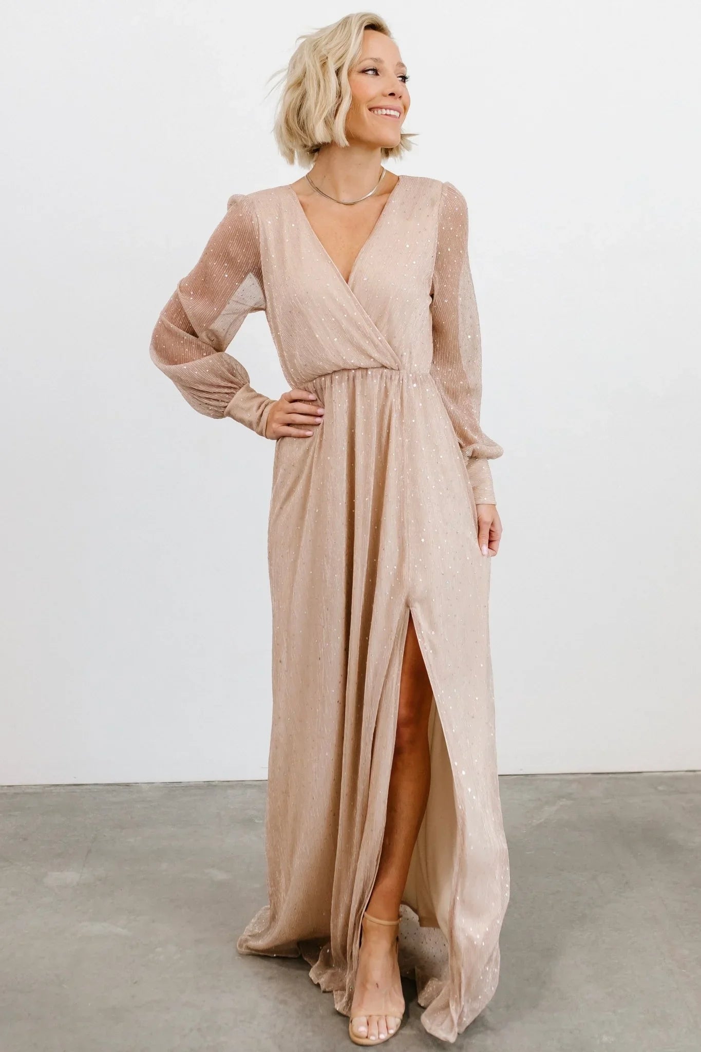 Abigail Sparkle Gown | Champagne
