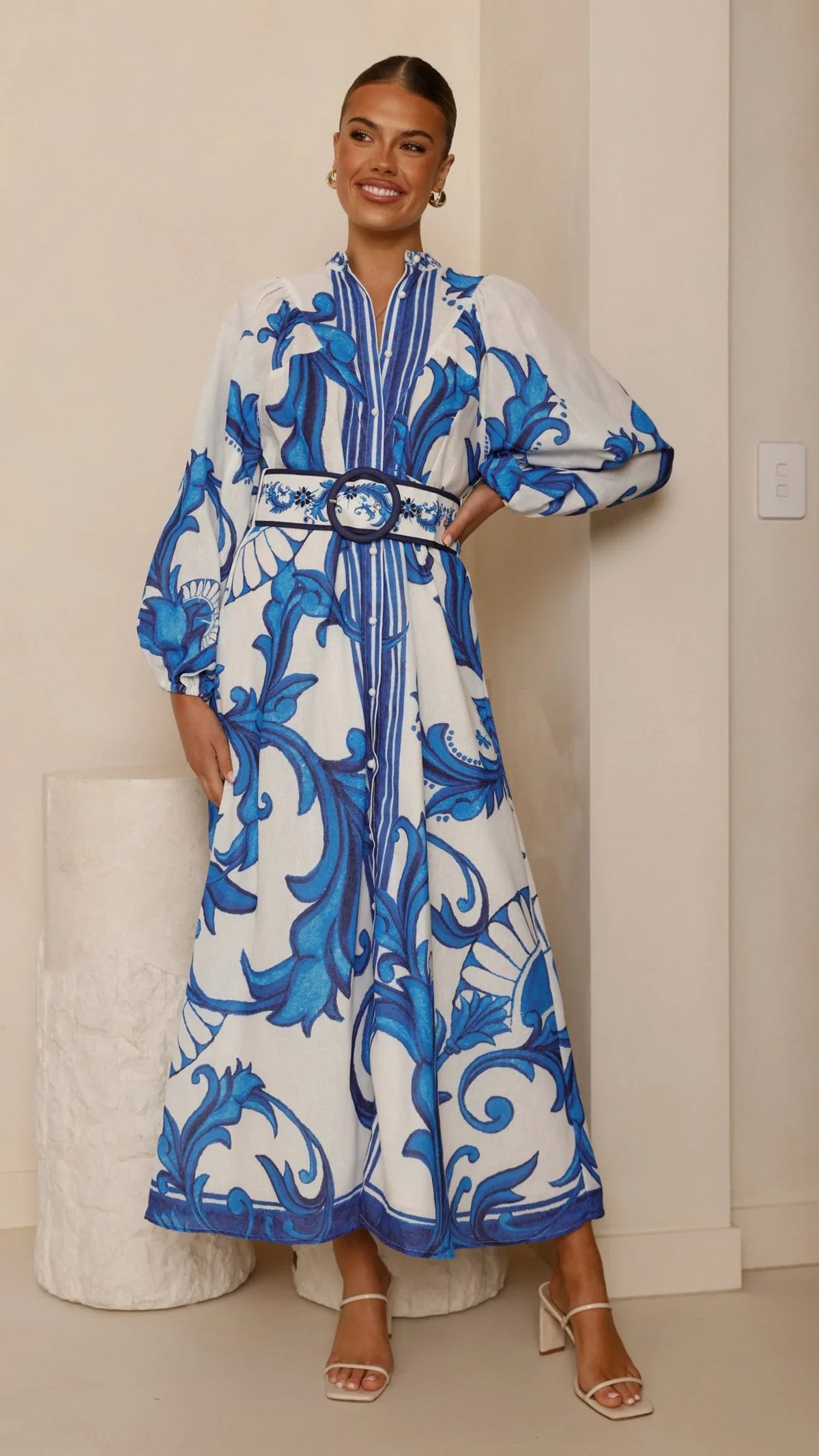 Carmal Long Sleeve Maxi Dress - Paradise