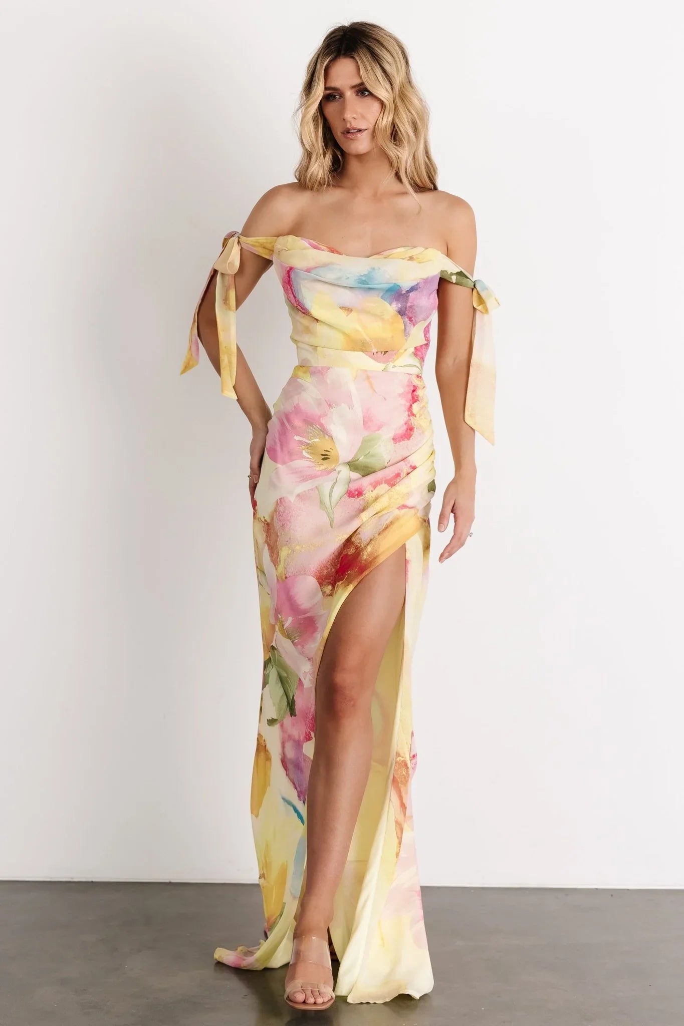 Allegra Off Shoulder Maxi Dress | Multi Floral