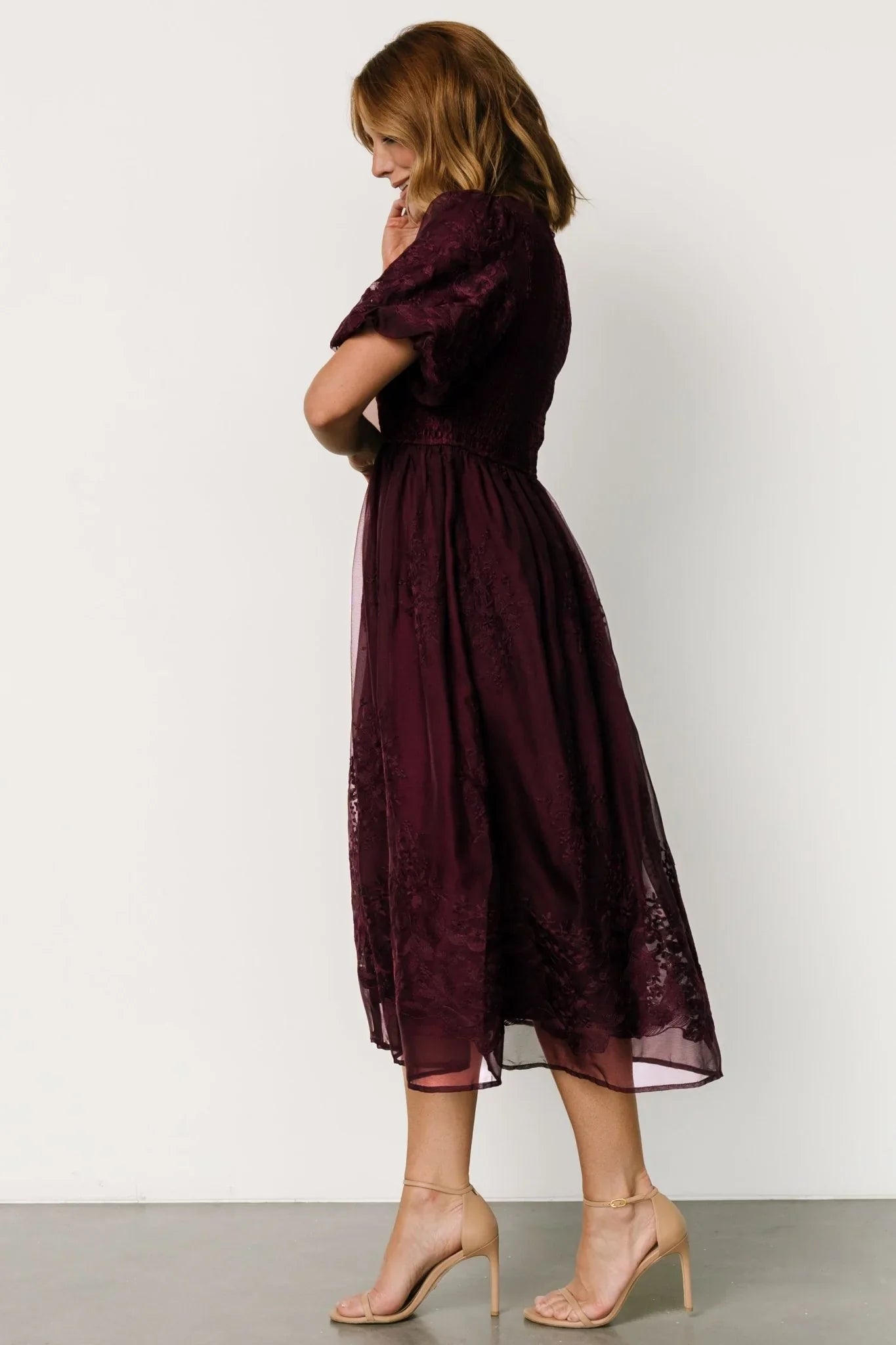 Corrine Embroidered Midi Dress | Mulberry