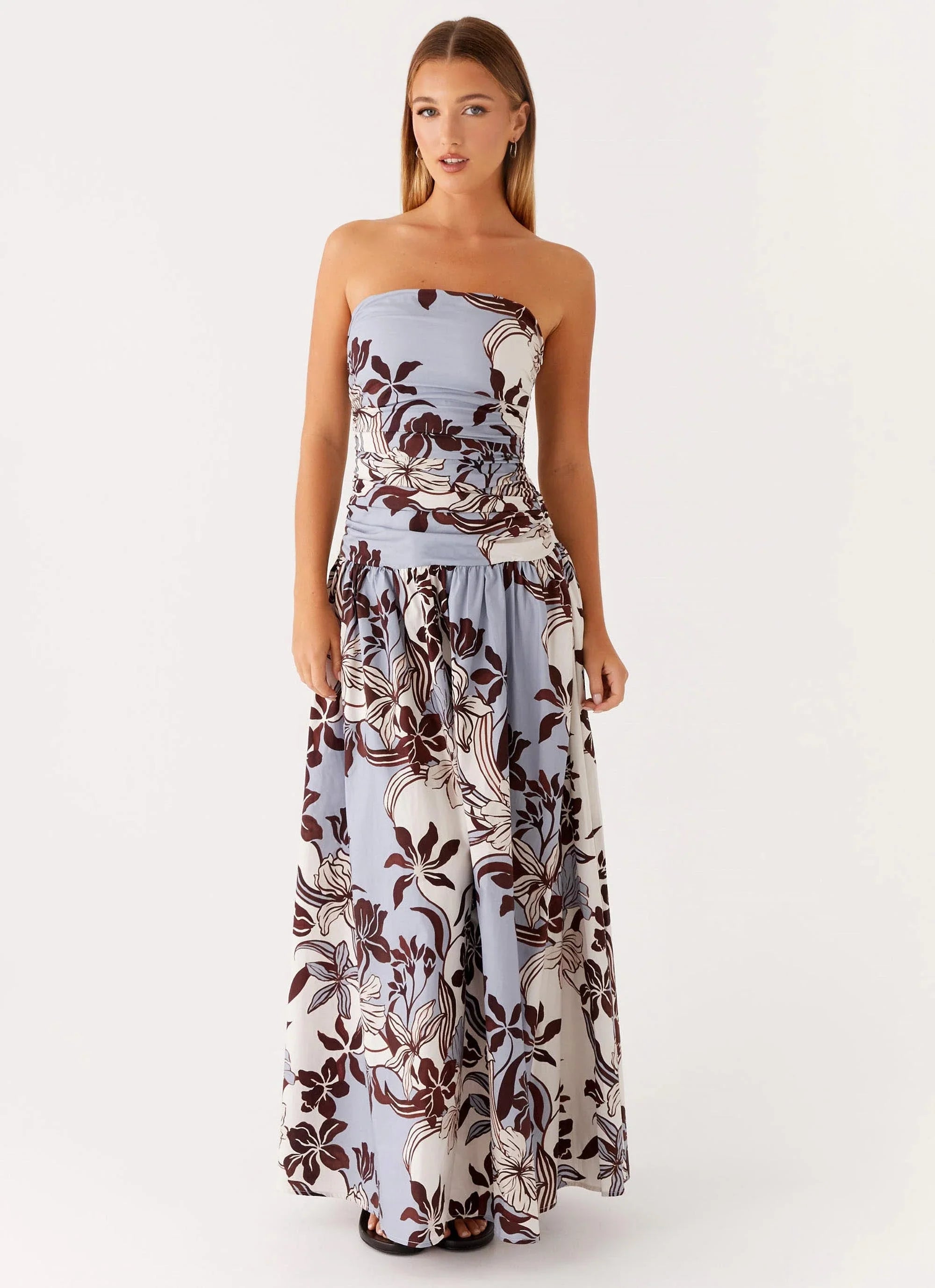 Carmel Maxi Dress - Bluewood Blossom