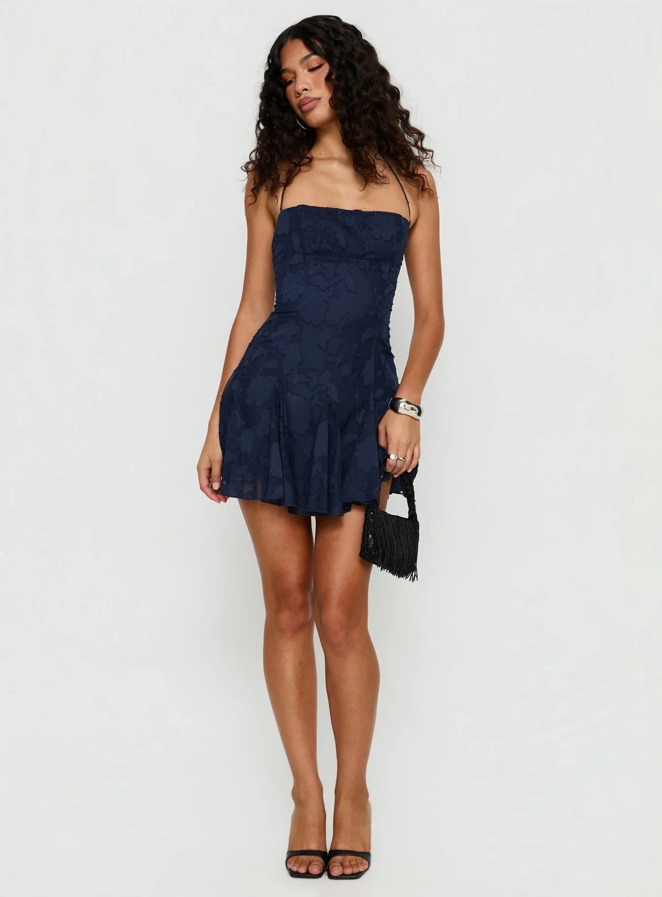 Delamere Mini Dress Navy Burnout