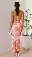 Ashley Maxi Dress - Pink/Orange Floral