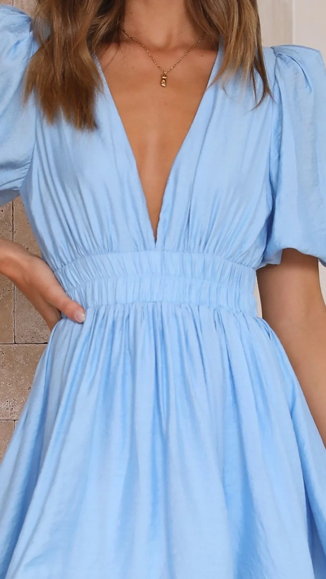 Erin Mini Dress - Blue