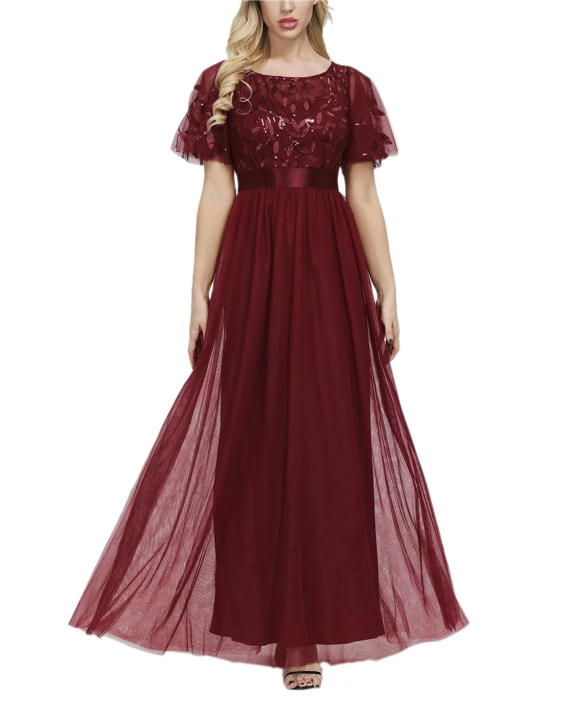 A-Line Empire Elegant Party Wear Prom Dress