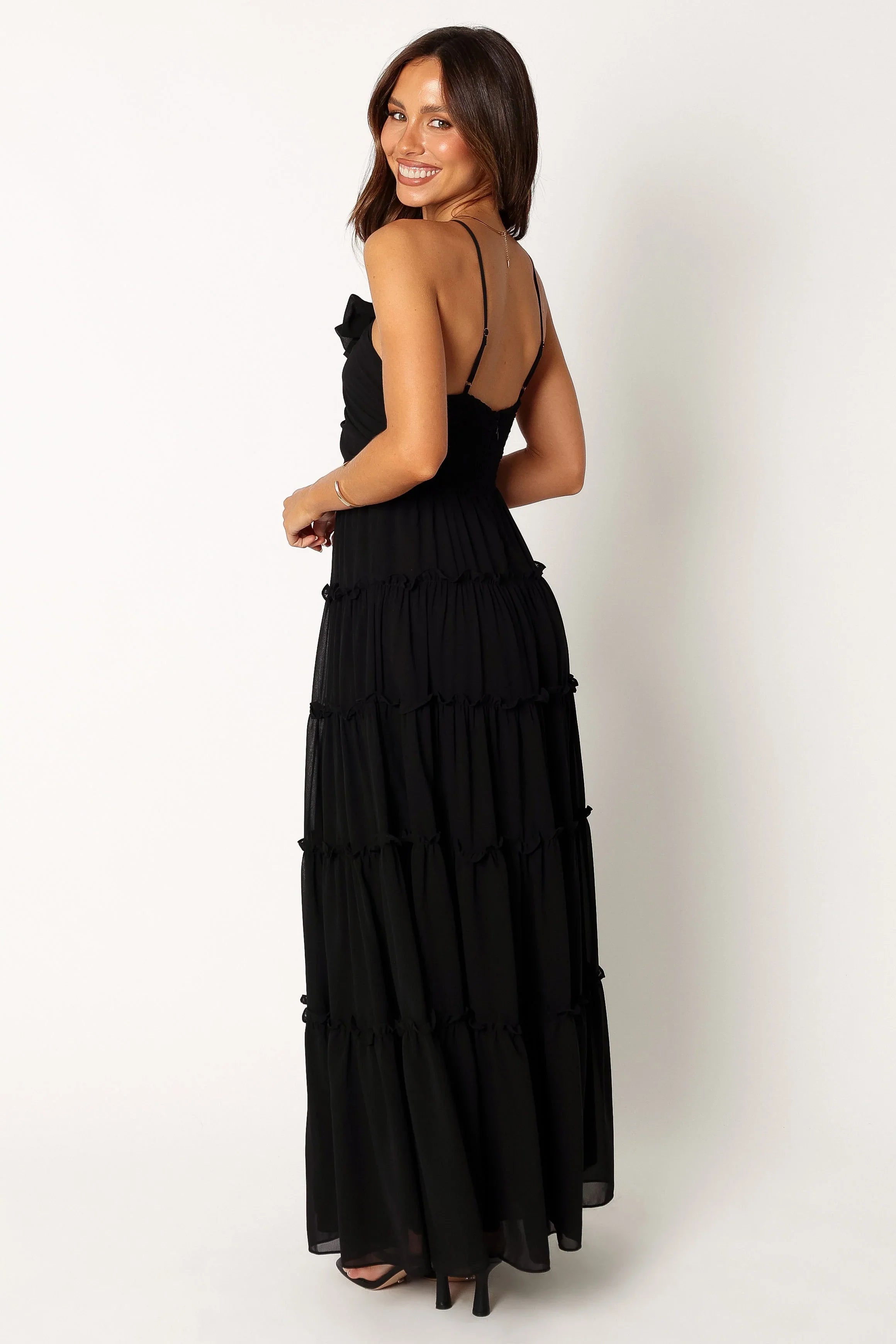 Dottie Halterneck Maxi Dress - Black