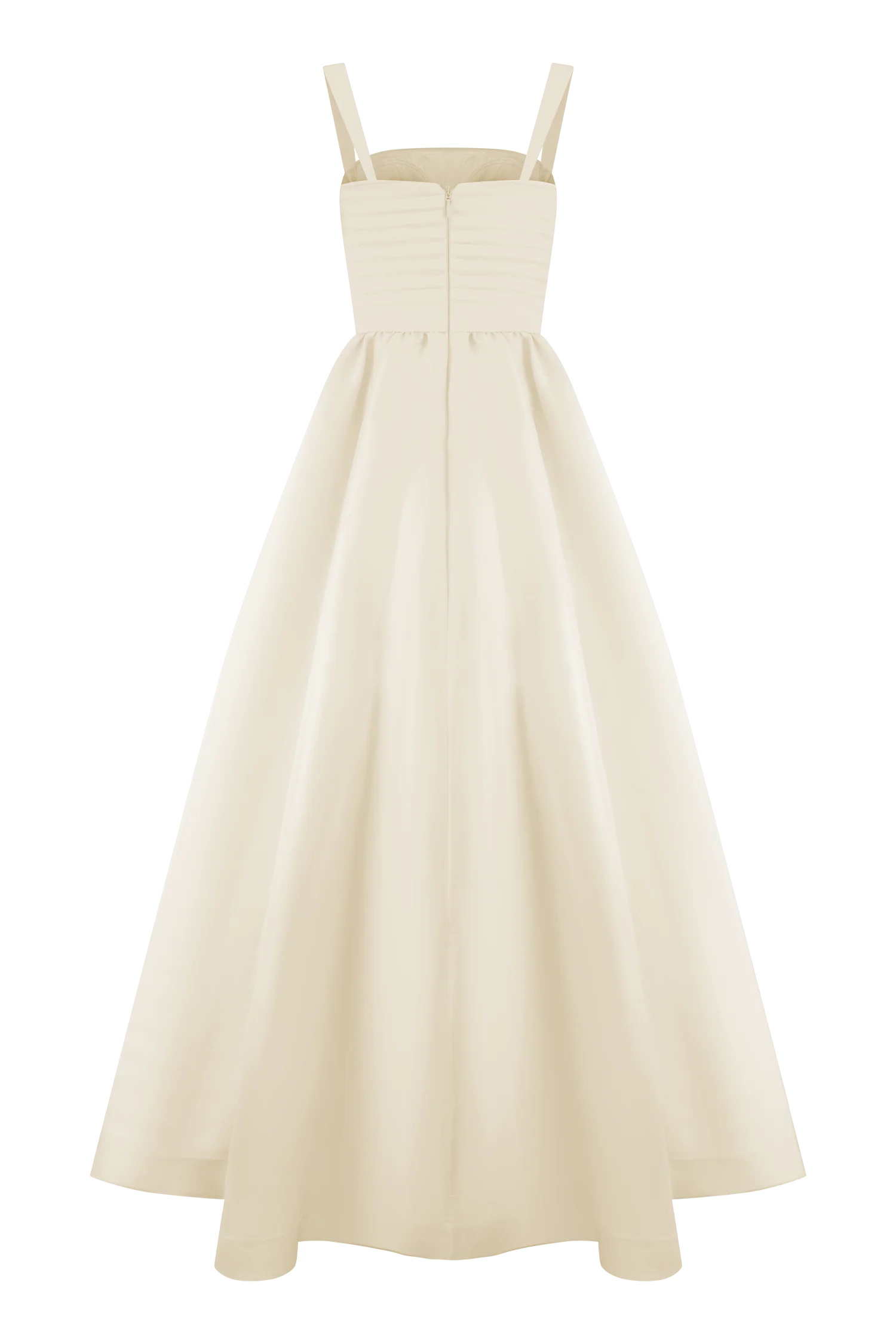 Carla Ruched Gown - Cream Ivory