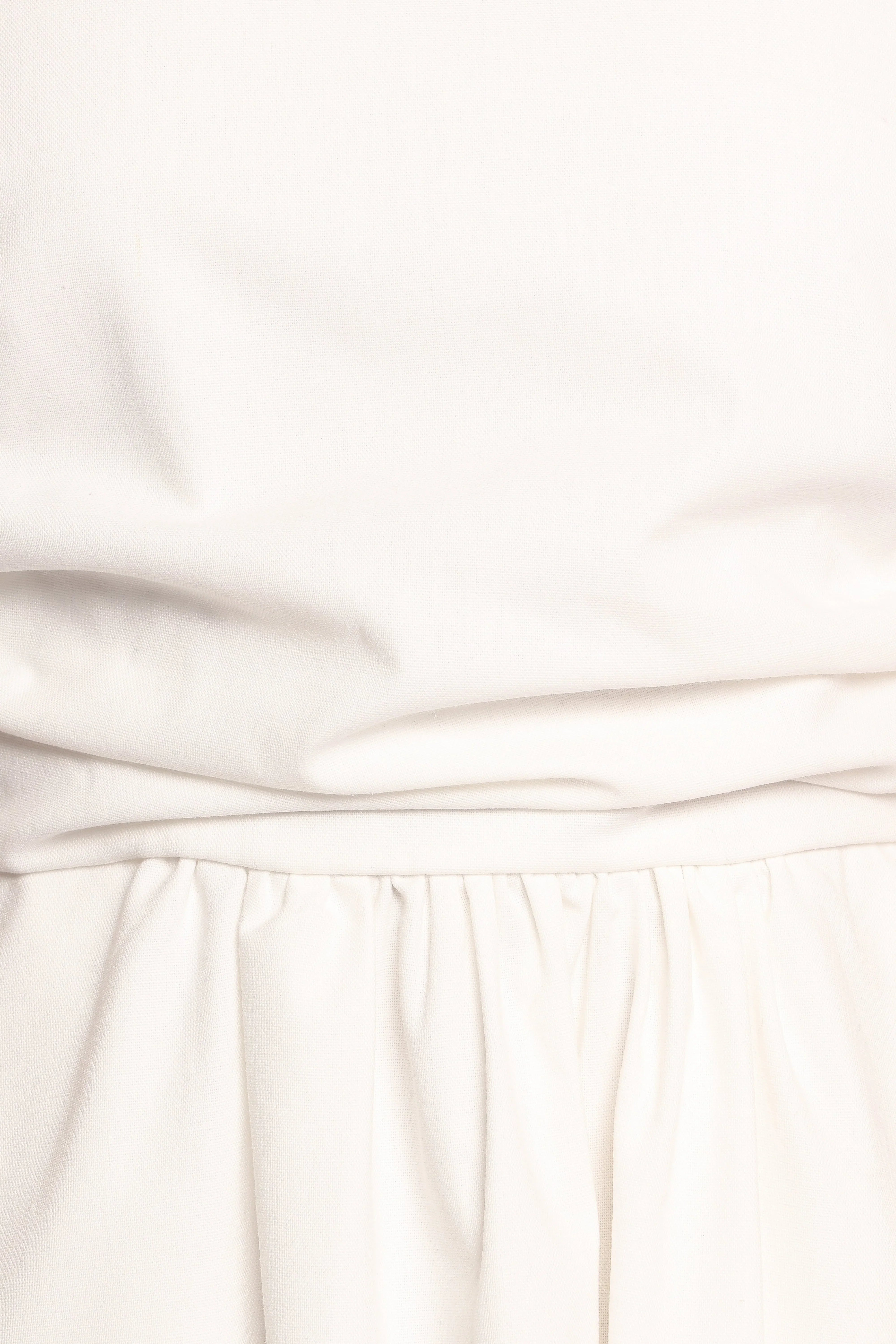 Clo Puff Sleeve Midi Dress - White